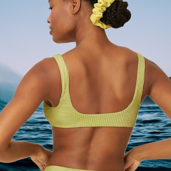 Andie Swim The Delray Top Daiquiri Ribbed Glitter Size Small - Picture 2 of 7